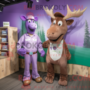 Lavender Irish Elk mascot...