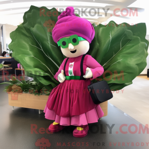Magenta Spinach mascot...