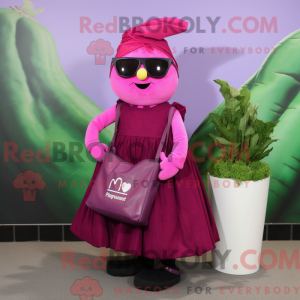 Magenta spinat maskot...