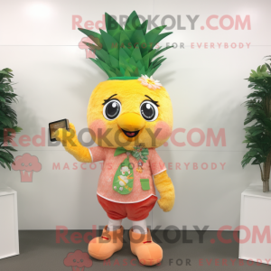 Pfirsich-Aas-Maskottchen-Ko...