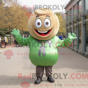 Oliven Donut maskot kostume...