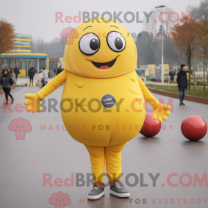 Postava maskota žlutého...