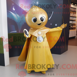 Gold Ray maskot kostume...