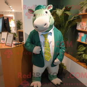 Grøn Tapir maskot kostume...