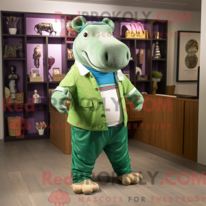 Groen Tapir-mascottekostuum...