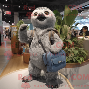 Grå dovendyr maskot kostume...