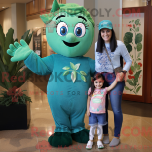 Teal Beanstalk Maskottchen...