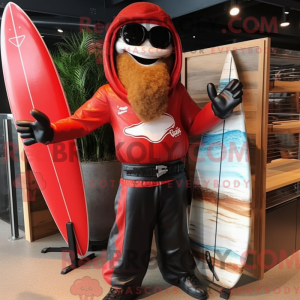 Rød Surfboard maskot...