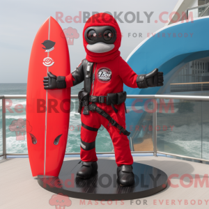 Red Surfboard mascot...