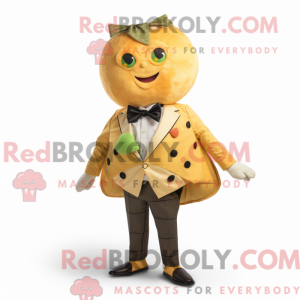 Gold Melon maskot kostume...