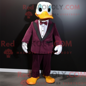 Maroon Duck Maskottchen...