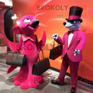 Magenta Salmon mascot...