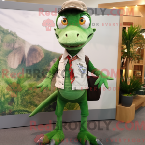 Personaggio mascotte verde...