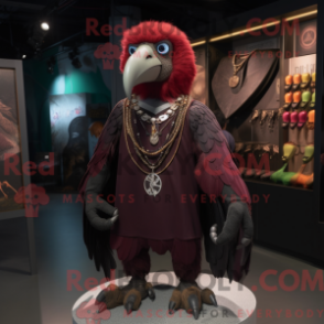 Fantasia de mascote abutre marrom com calça e colares - Mascotes abutres - REBROKO_336776 - RedBrokoly.com
