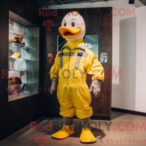 Gul gås maskot kostume...