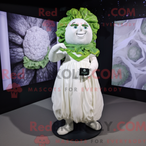 White Cabbage maskot kostym...