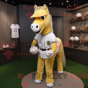 Máscara de cavalo amarelo...