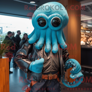 Turquoise Octopus mascot...