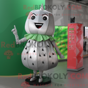 Sølv vannmelon maskot drakt...