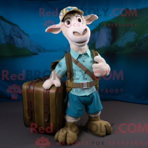 Cyan Boer Goat Maskottchen...
