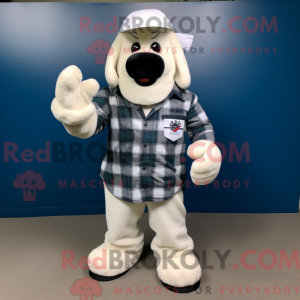 White Navy Seal mascot...