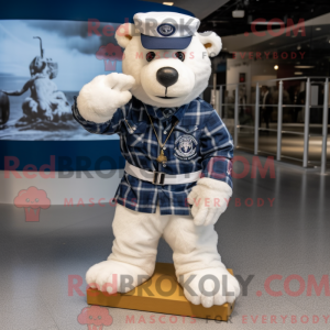 White Navy Seal maskot...