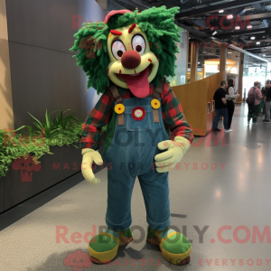 Mascotte de clown vert...