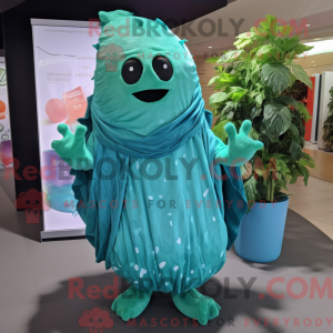 Cyan spinat maskot...