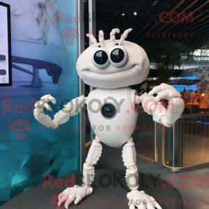 White Crab mascot costume...
