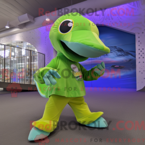 Postava maskota Lime Green...