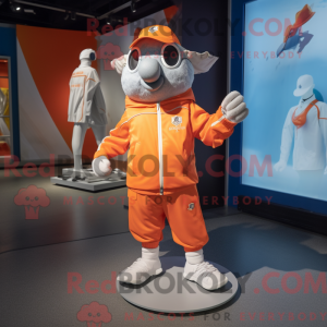 Sølv Orange maskot kostume...