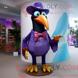 Lilla Toucan maskot kostume...
