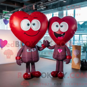 Maroon Heart Shaped...