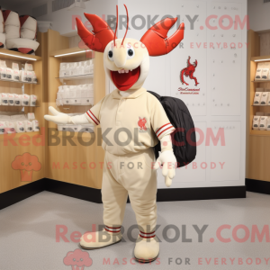 Cream Lobster mascot...