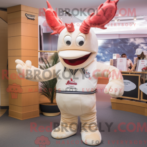 Cream Lobster mascot...