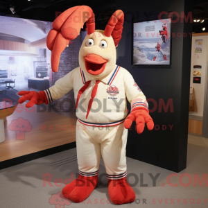 Cream Lobster mascot...