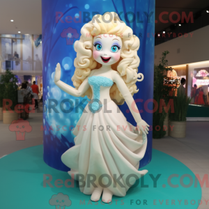 Cream Mermaid mascot...