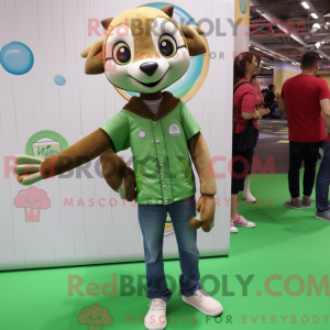 Green Meerkat mascot...