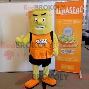 Oransje Cæsar Salat maskot...