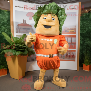 Oransje Cæsar Salat maskot...