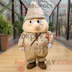 Beige peer mascottekostuum...