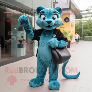 Teal Panther mascotte...