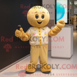 Gold Juggle mascot costume...