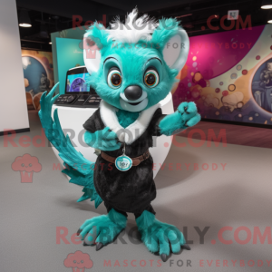 Turkis Aye-Aye maskot...