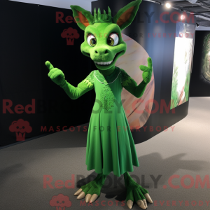 Personaggio mascotte verde...