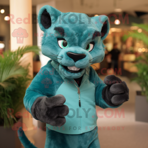 Teal Panther mascotte...