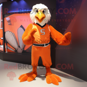 Orange Eagle maskot kostume...