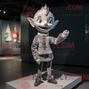 Silver Elf maskot kostume...
