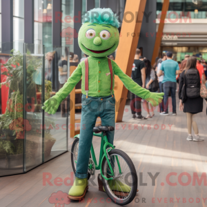 Personaggio mascotte verde...