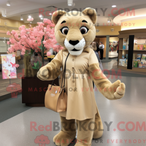 Tan Mountain Lion maskot...